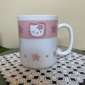 Vintage Hello Kitty Milk Glass Mug